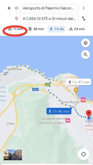 A Casa Di Ste - Vicino Aeroporto Falcone Borsellino Carini Eksteriør bilde